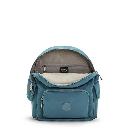 Sacs À Dos Kipling City Pack Small Classiche Printed Bleu Marine Grise | FR 1710RV
